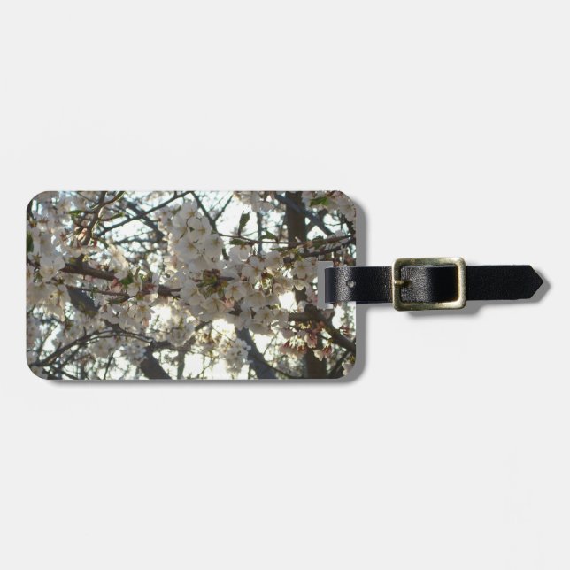 Evening Cherry Blossoms II Spring Sunset Luggage Tag (Front Horizontal)