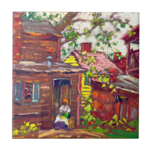 Evening Chore 1910 Tile