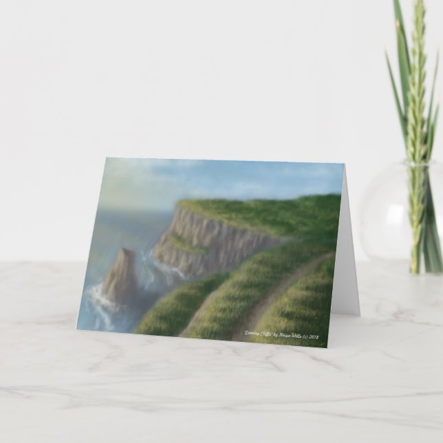 "Evening Cliffs" by Kaiya Wells - blank card (Front)
