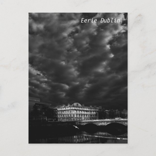 Evening cloudy in Dublin Postcard (Front)