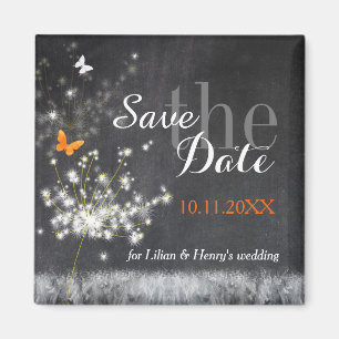 Evening Dandelions Wedding Save the Date Magnet