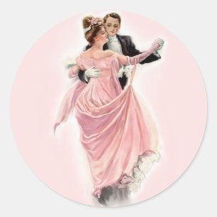 Evening Elegance Classic Round Sticker
