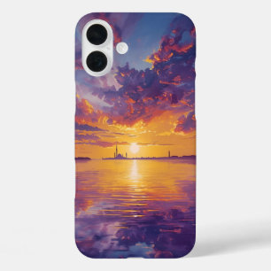 Evening Elegance – Colorful Sunset Over Water Fine iPhone 16 Plus Case