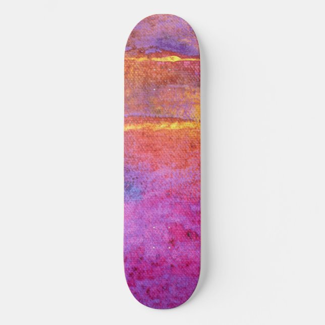 Evening Emotion Expressive Abstract Skateboard (Front)