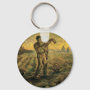 Evening - End of the Day by Vincent van Gogh Keychain