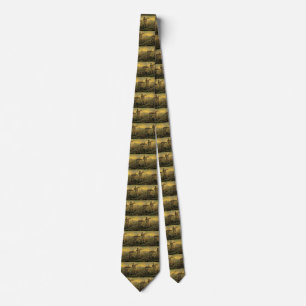 Evening - End of the Day by Vincent van Gogh Tie