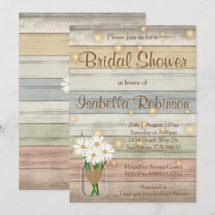 Evening Firefly Bridal Shower Design Invitation