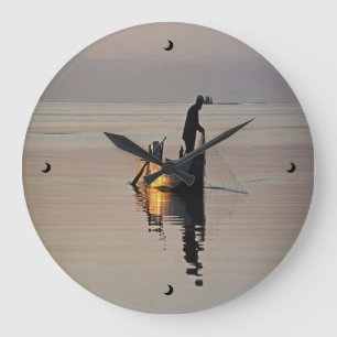 Evening Fishing Clock