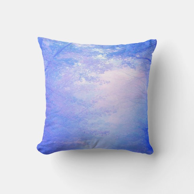 Evening Forest Throw Pillow (Front)