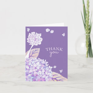 Evening Garden Hydrangeas Business Thank You Card