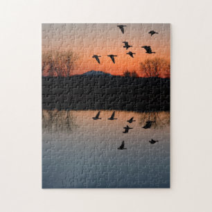 Evening Geese Jigsaw Puzzle