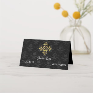 Evening Glam Folded Place Card