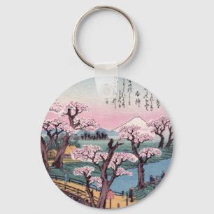 Evening Glow at Koganei Bridge, Ando Hiroshige Keychain