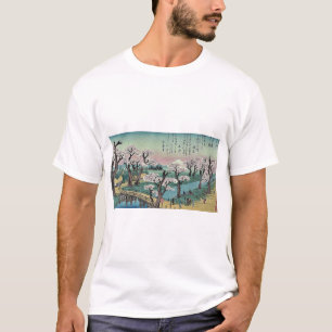 Evening glow at Koganei Bridge by Ando, Hiroshige T-Shirt