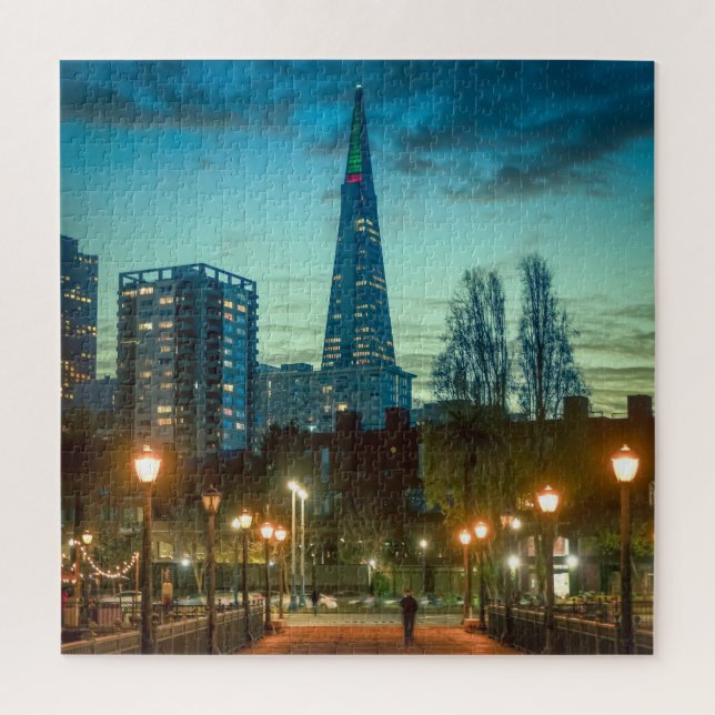 Evening Glow on the San Francisco City Jigsaw Puzzle (Vertical)