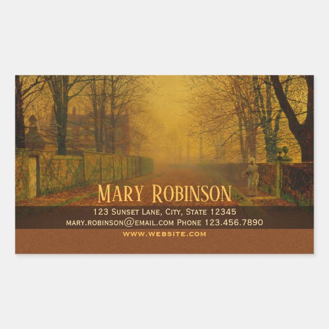 Evening glow Stay in touch Atkinson Grimshaw Sticker (Front)