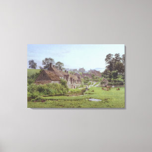 Evening in Arlington Row, Bibury, Gloucestershire Canvas Print