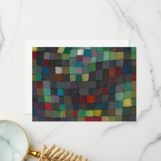 Evening In N by Paul Klee Thank You Card (Front/Back In Situ)