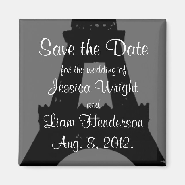 Evening in Paris Save the Date Magnet (Front)