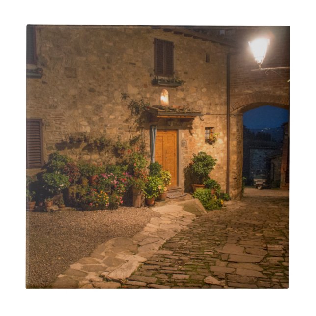 Evening in the ancient hillside town tile (Front)