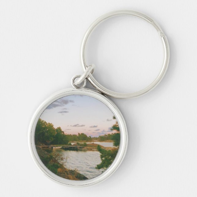 Evening in the swedish archipelago keychain (Front)