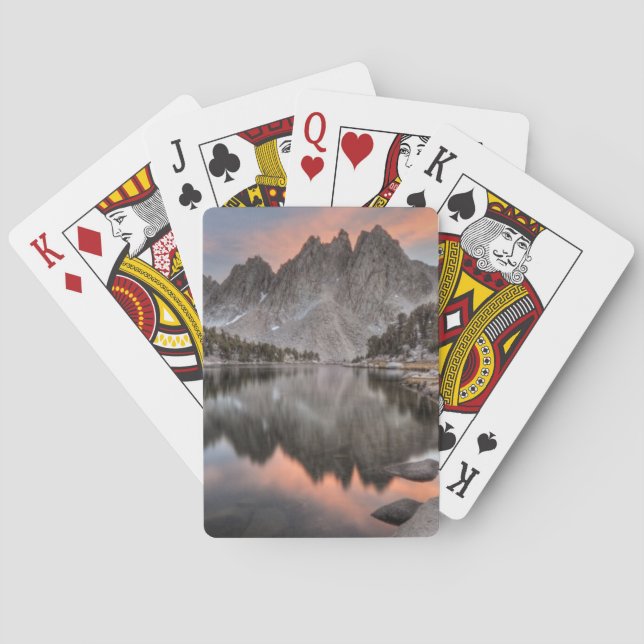 Evening Kearsarge Pinnacles Reflections Playing Cards (Back)