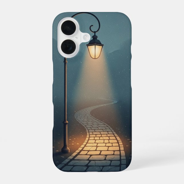 Evening Lamp Path iPhone 16 Case (Back)