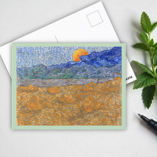 Evening Landscape with Rising Moon by Van Gogh  Postcard