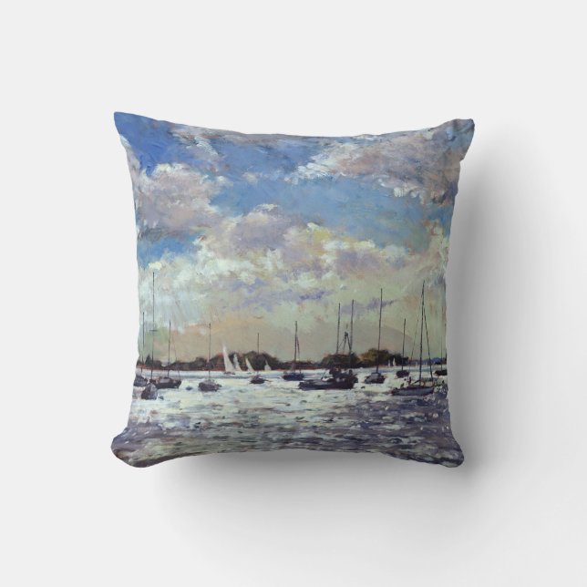 Evening Light Gulf of Morbihan 2002 Throw Pillow (Front)