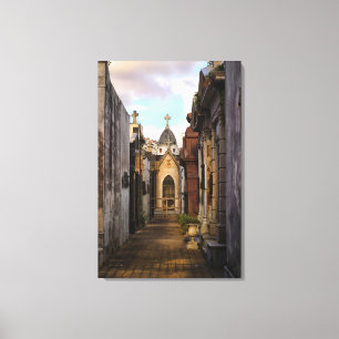 Evening Light In Recoleta Cemetery Canvas Print