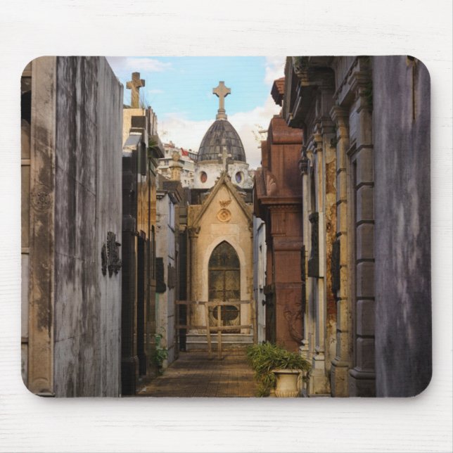 Evening Light In Recoleta Cemetery Mouse Pad (Front)
