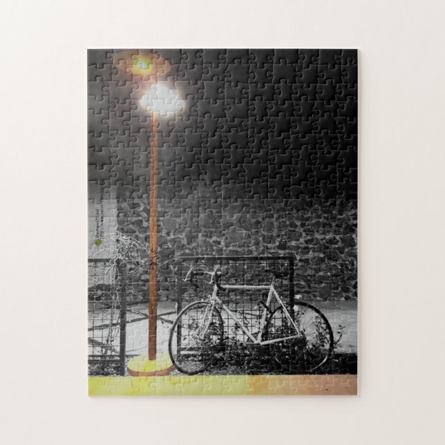 Evening Light on Bicycle Photograph Jigsaw Puzzle (Vertical)