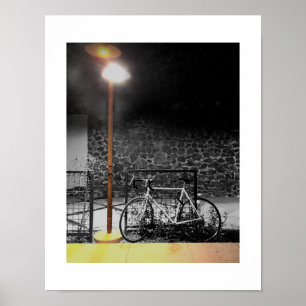 Evening Light on Bicycle Photograph Poster