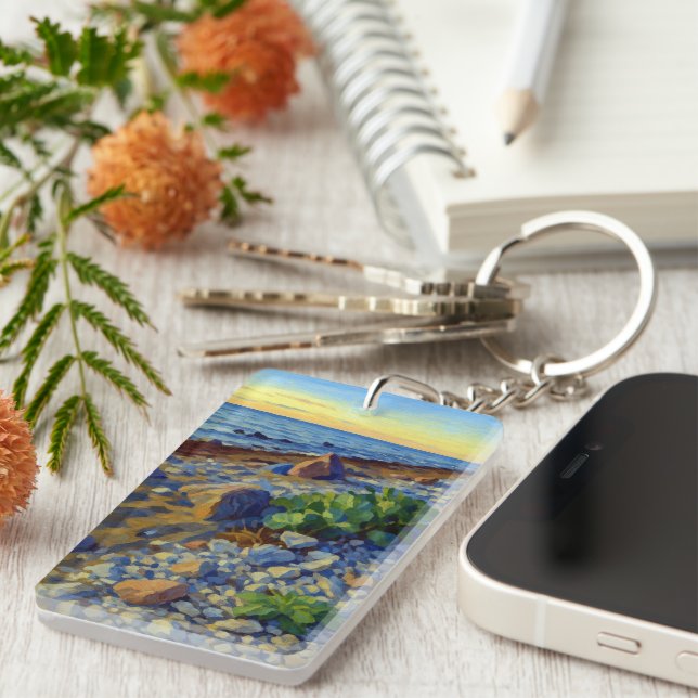 Evening light on the coast of Vormsi Keychain (Front Right)