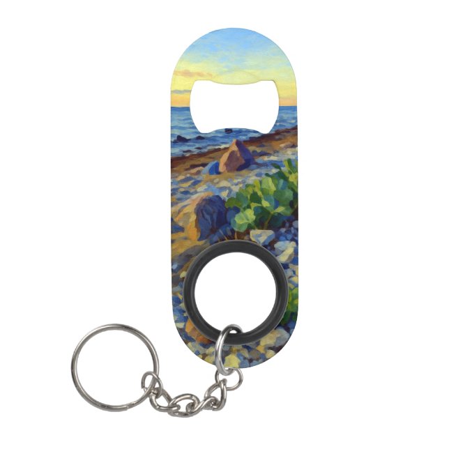 Evening light on the coast of Vormsi Keychain Bottle Opener (Front)