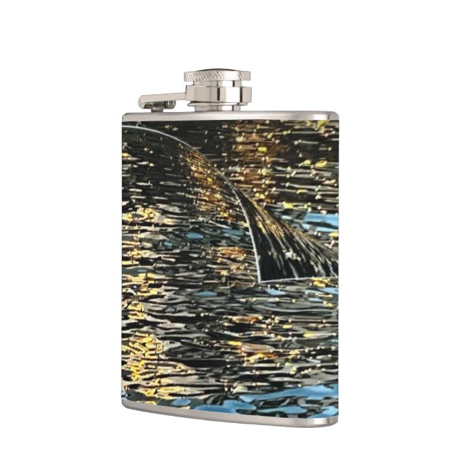 Evening lights on the sea hip flask (Left)