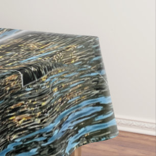Evening lights on the sea tablecloth