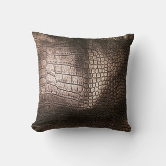 Evening Luxe: Leather Textured Sophistication Throw Pillow
