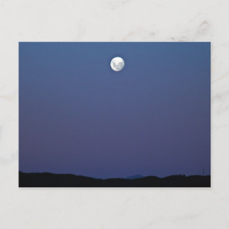 Evening Moon and blue Sky Postcard