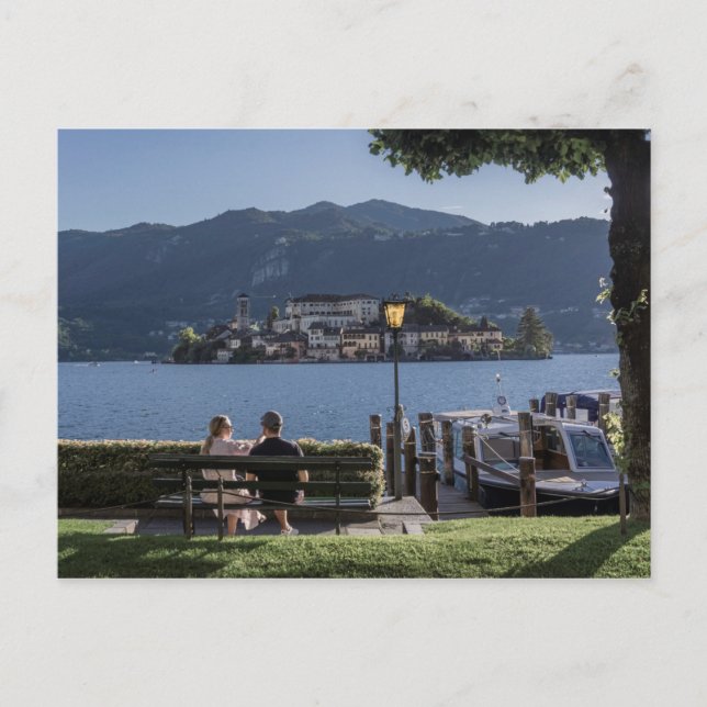 Evening on the lake postcard (Front)