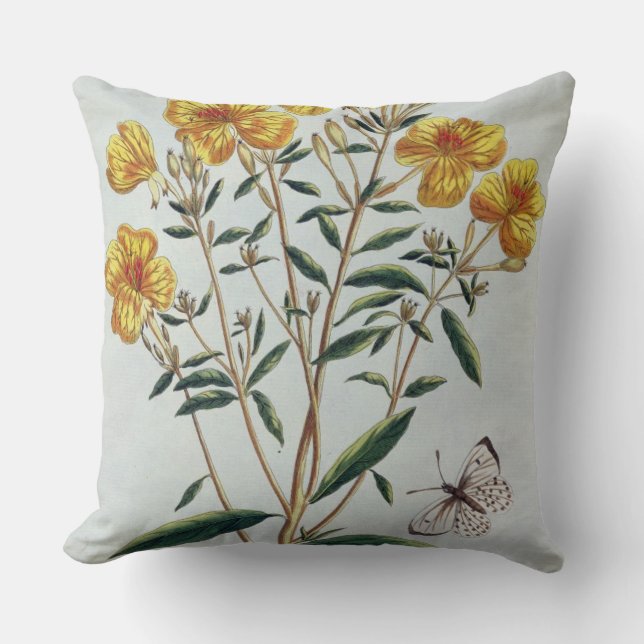 Evening Primrose, plate 73 from 'Collection Precie Throw Pillow (Front)