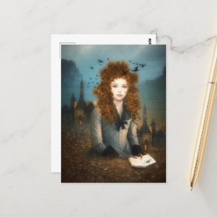 Evening Reading   Postcard