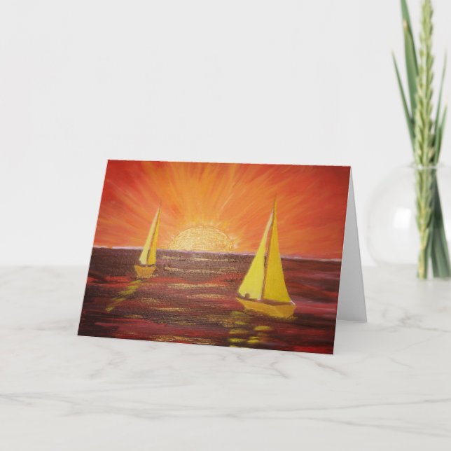 Evening Sail - Greeting Card (Front)
