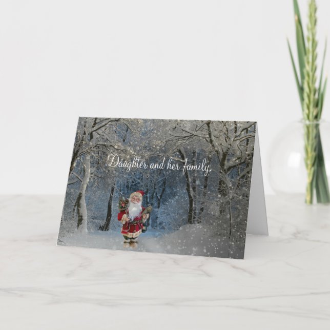 EVENING SANTA CARD FOR DAUGHTER AND FAMILY (Front)