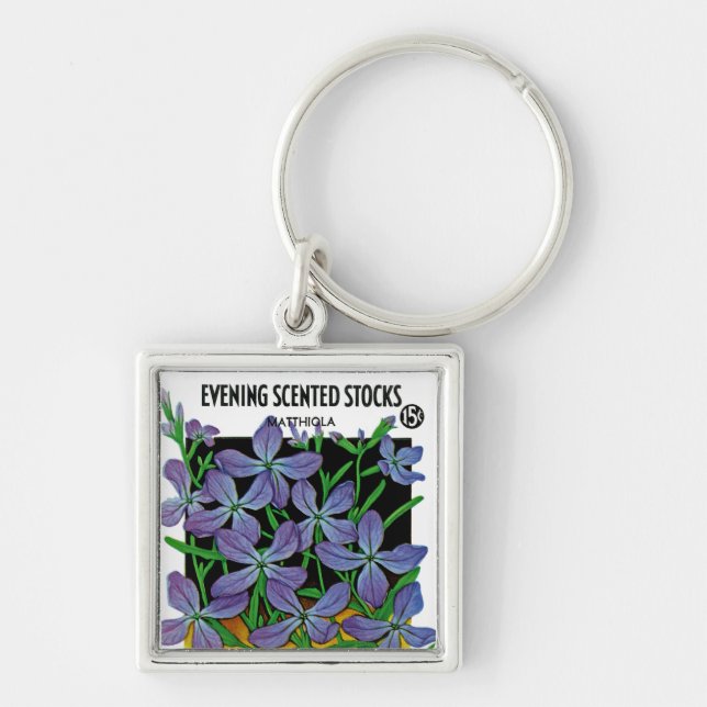 Evening Scented Stocks Keychain (Front)