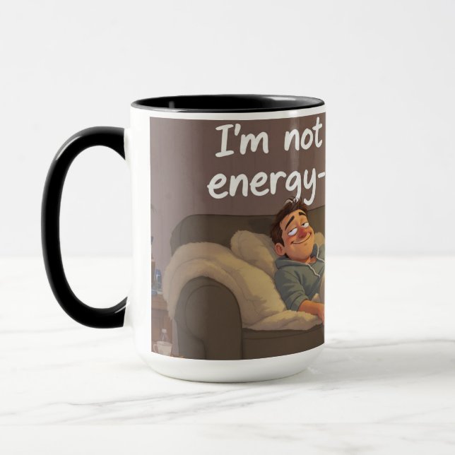Evening Scroll – Cozy Relatable Mug (Gauche)