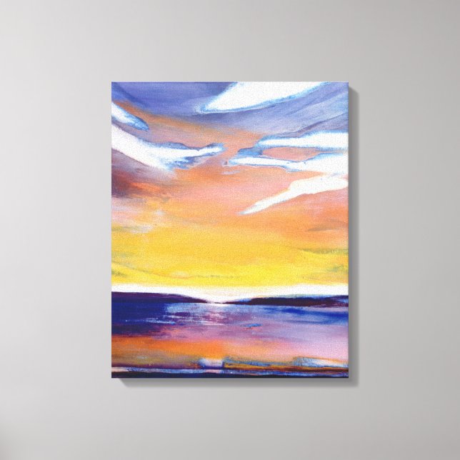 Evening seascape canvas print (Front)