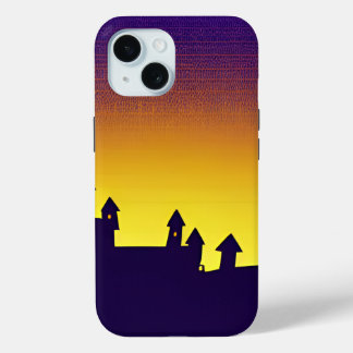 Evening shadow landscape iPhone 15 case