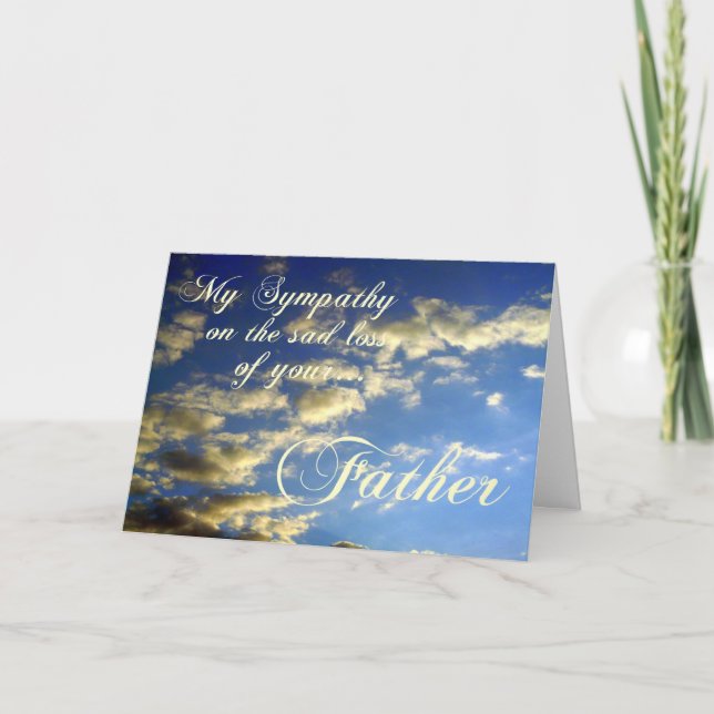 Evening Sky/Sympathy-Loss of Father Card (Front)