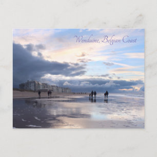 Evening Sky Wenduine Beach, Belgium Postcard